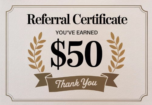$50 off certificate