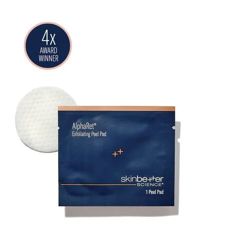 Alpharet exfoliating peel pads award winner seal 3x