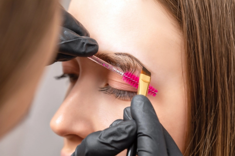 Brow tint and shape